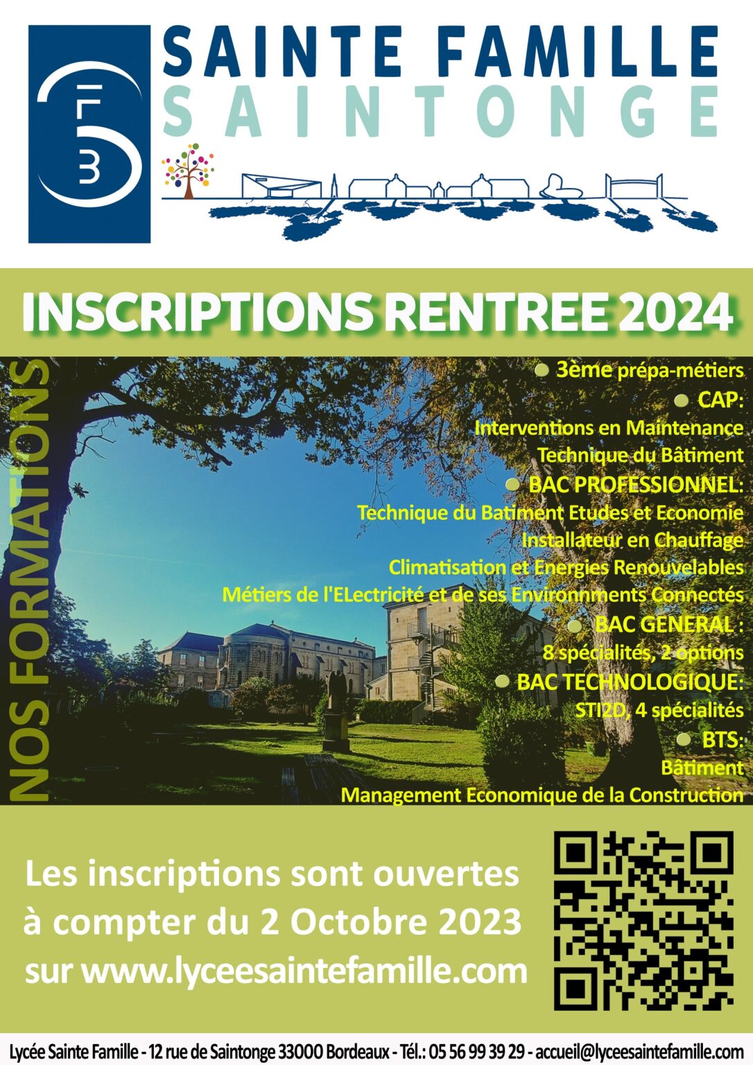 Lycée Sainte Famille Saintonge Bordeaux Accueil