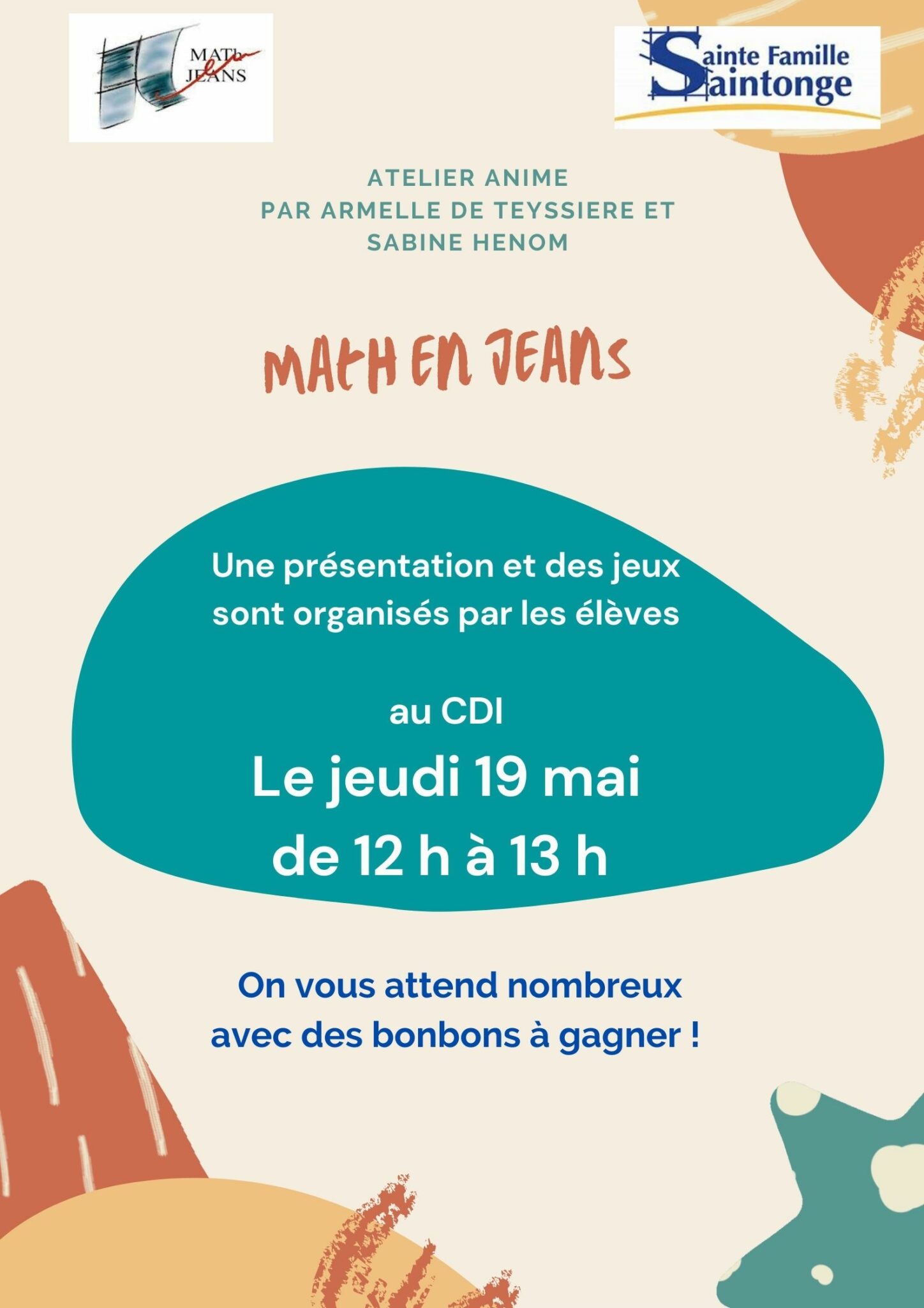 Maths en Jeans Lycée Sainte Famille Saintonge Bordeaux