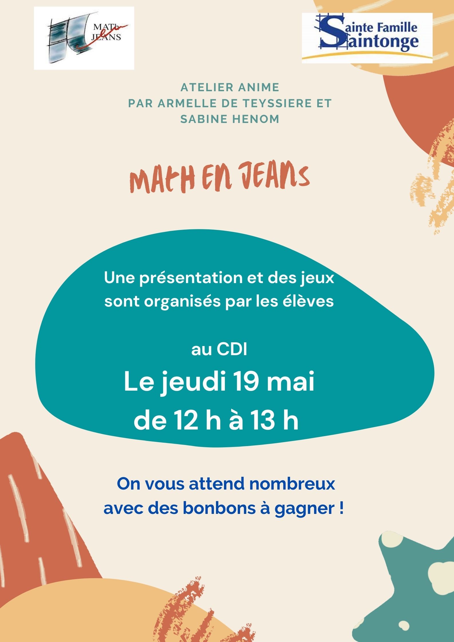 Maths en Jeans Lycée Sainte Famille Saintonge Bordeaux